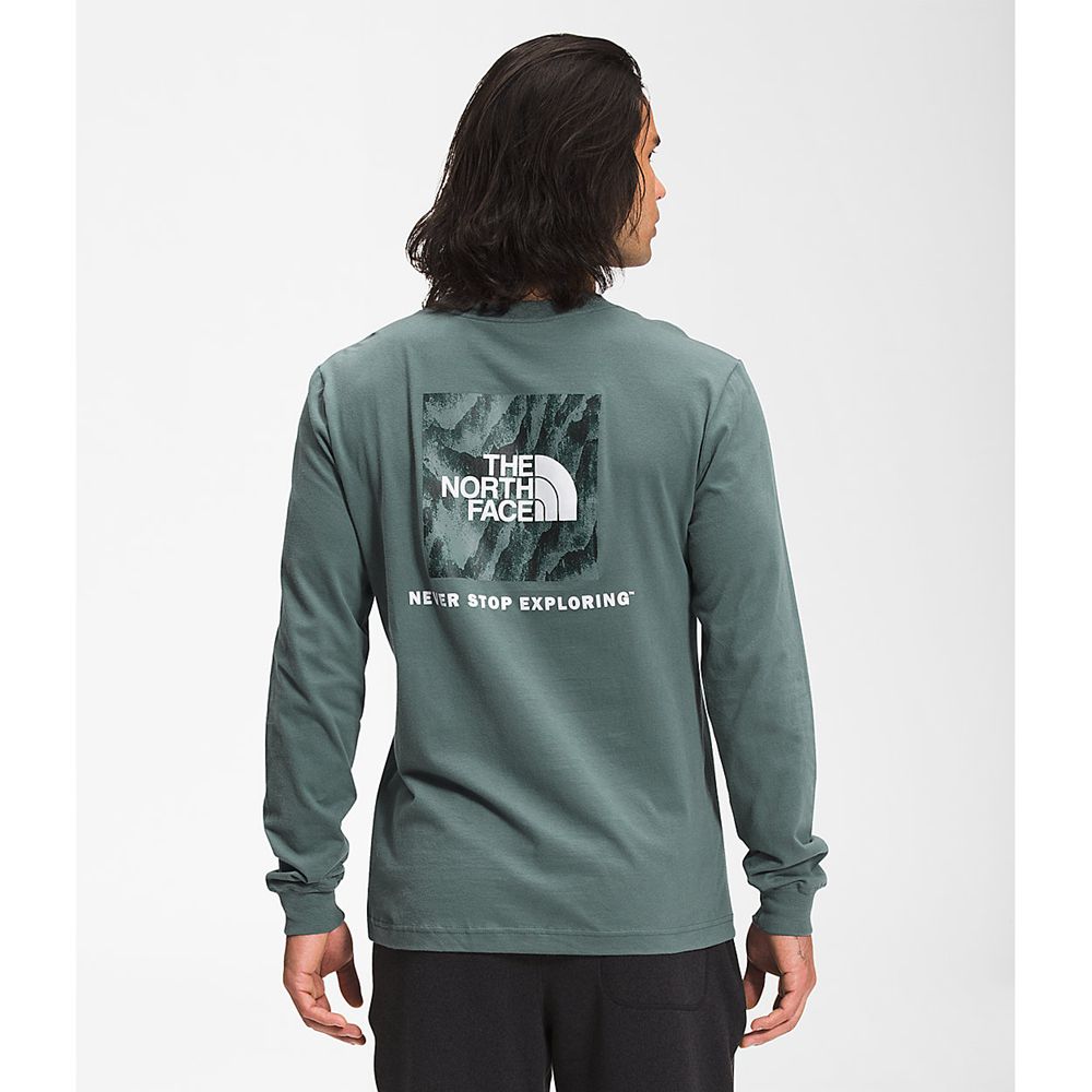 The North Face Long Sleeve Mens Australia - The North Face Long Sleeve Box Nse Green Never Stop Expl